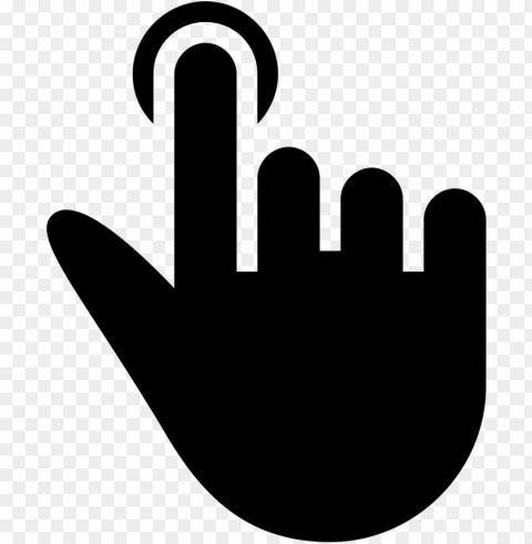 one finger click black hand symbol comments - click icon black Transparent PNG pictures complete compilation