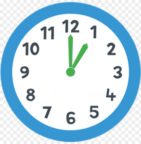 one o'clock blue clock Transparent PNG images bundle