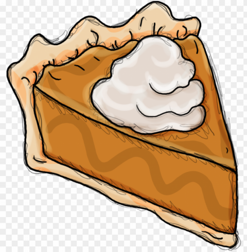 One Piece Of Pumpkin Pie Tart Drawing Vector Transparent PNG Isolated Element With Clarity