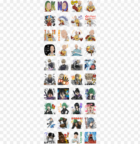one punch man - one punch man line sticker Isolated Design on Clear Transparent PNG