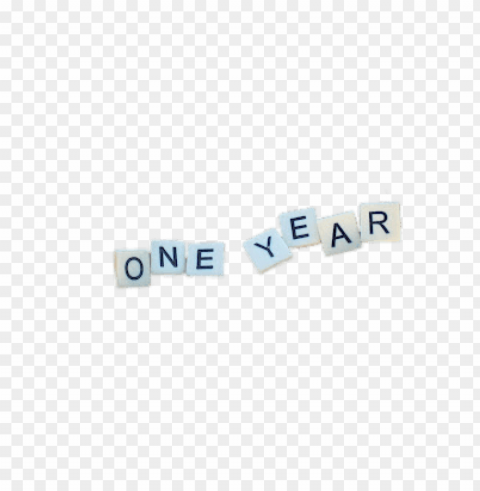 one year scrabble letters Isolated Graphic on Clear PNG