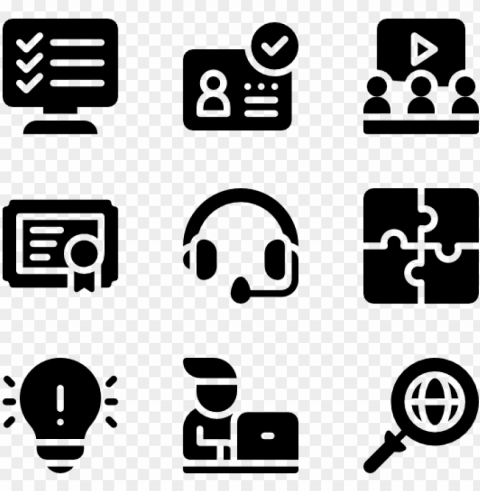 Online Learning 50 Icons - Coaching Icons Isolated Item With Clear Background PNG