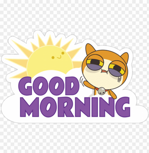 ood morning sticker - sticker PNG Object Isolated with Transparency