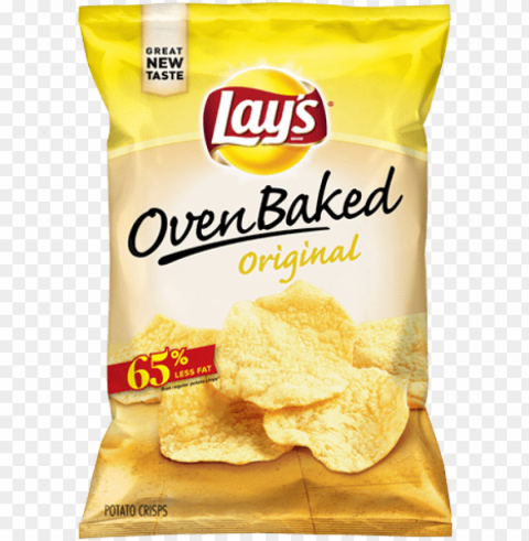 oods foods building healthy - lay's baked potato crisps original - 138 oz ba Transparent Background Isolated PNG Figure