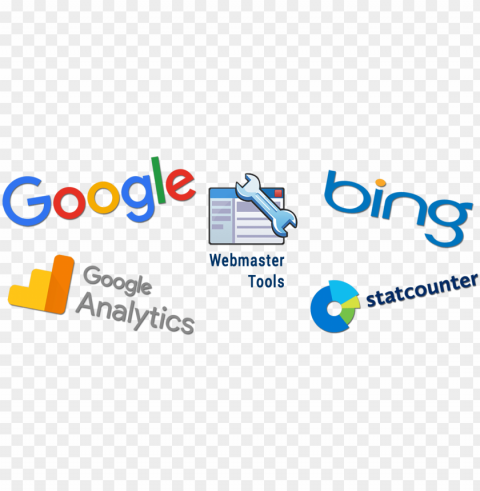 oogle bing statcounter webmaster tools - google logo Transparent PNG vectors
