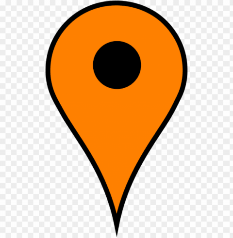 oogle maps orange marker Clear PNG image