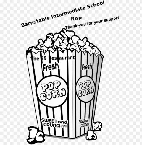 opcorn black and white popcorn clip art at vector - movie night popcorn clipart Isolated Graphic on Transparent PNG
