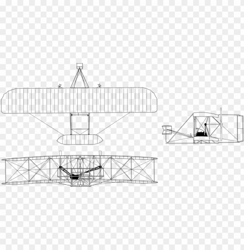 open - avion de los hermanos wright dibujo Isolated Design on Clear Transparent PNG
