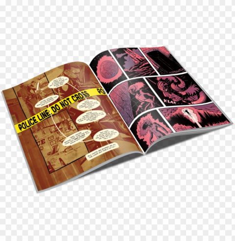 open comic book PNG Image with Isolated Graphic Element