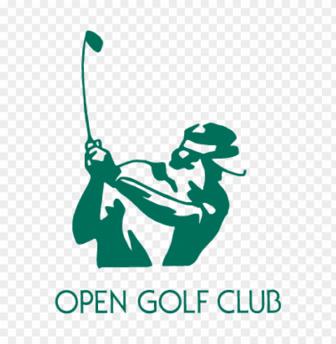 open golf club vector logo free Isolated Item on Clear Transparent PNG