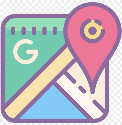 open hearts - - open minds - - open doors - google maps icon Isolated Object in Transparent PNG Format