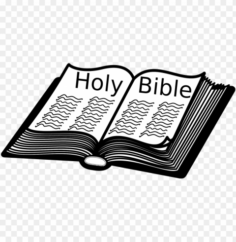 open holy bible PNG with isolated background