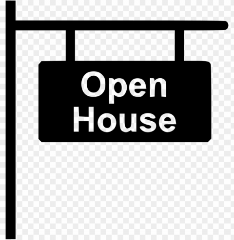 open house sign - open house icon Transparent PNG Isolated Object with Detail