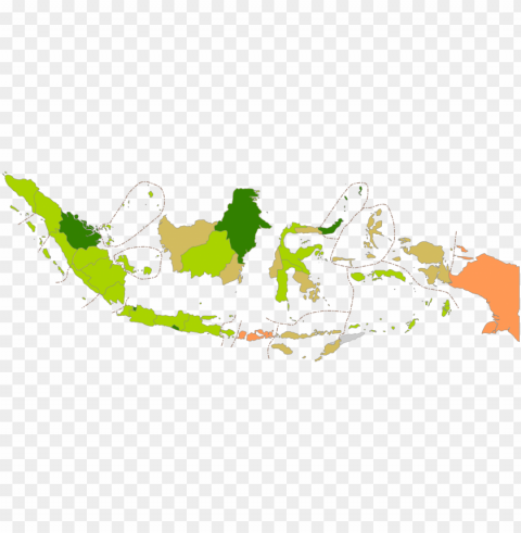 open - indonesia map silhouette Isolated Artwork on Transparent Background PNG