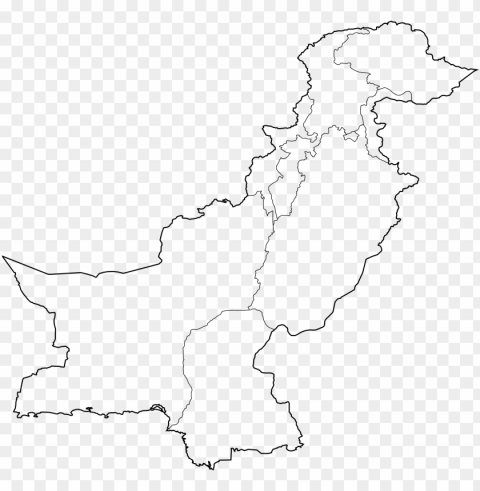 open - map of pakistan empty PNG transparent graphic