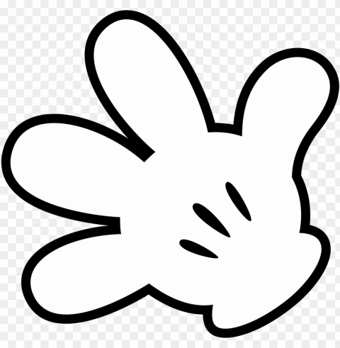 open mickey's hand PNG images for merchandise