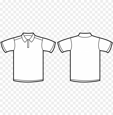 open - polo t shirt template Transparent Background Isolation in PNG Image