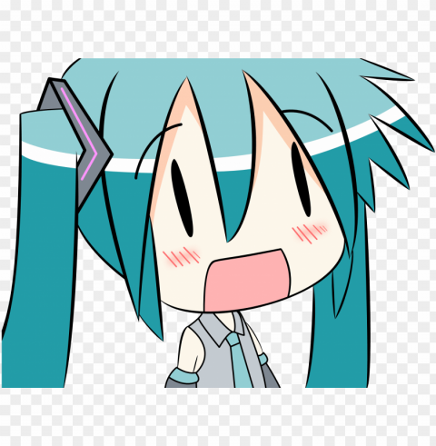 options - hatsune miku face chibi Isolated Design Element in HighQuality Transparent PNG