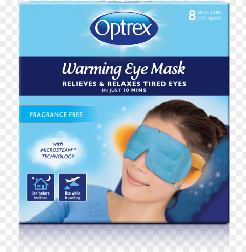 optrex warming eye mask Isolated Artwork on Clear Transparent PNG