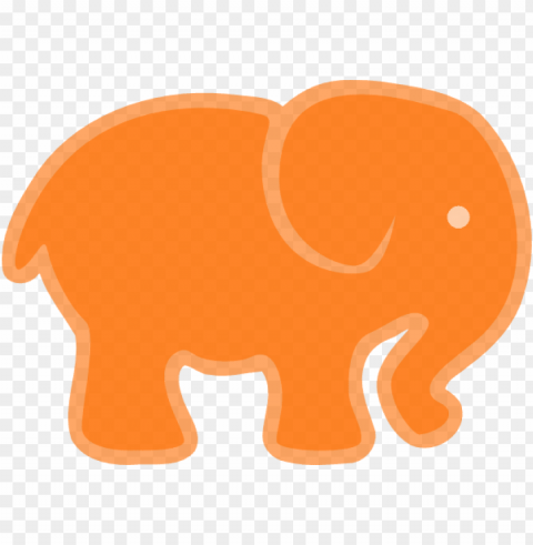 orange and grey elephant HighQuality Transparent PNG Isolation