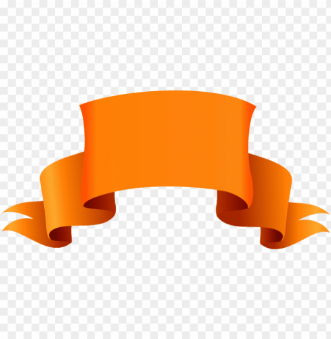 orange banner picture free download - ribbon shape photosho Transparent PNG images pack