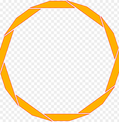 orange border frame free download - transparent circle border orange Isolated Character in Clear Background PNG