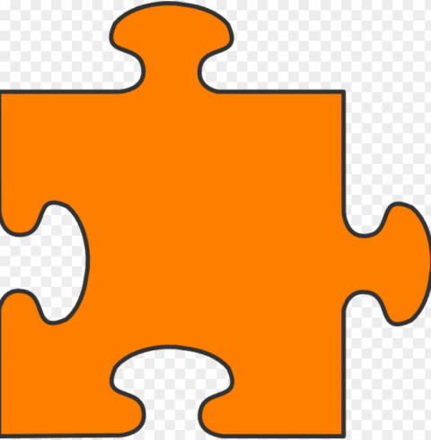 orange border puzzle piece top clip art at clipart - puzzle piece clipart Clear background PNG graphics