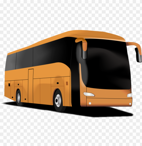 orange bus illustration Transparent PNG Isolated Object Design