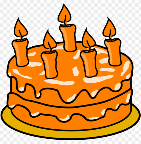 orange cake clip art at clker - clipart image of cake PNG isolated