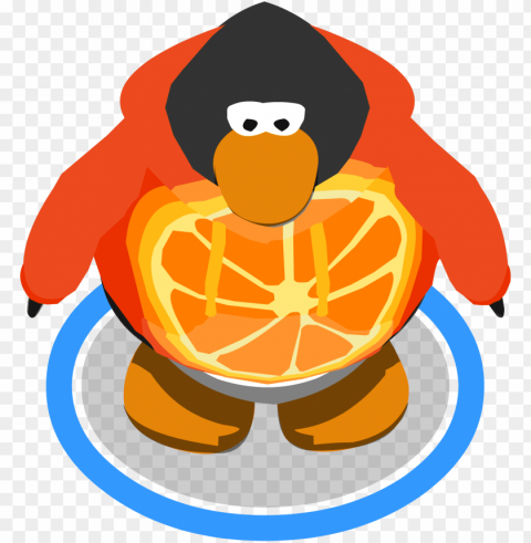 orange citrus hoodie - red penguin club pengui Isolated Design on Clear Transparent PNG