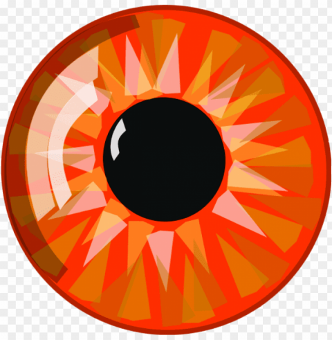 orange eyeballs Transparent PNG Isolated Subject