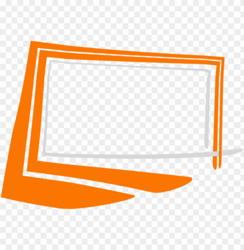 orange frame image background - vector square frame Transparent graphics PNG