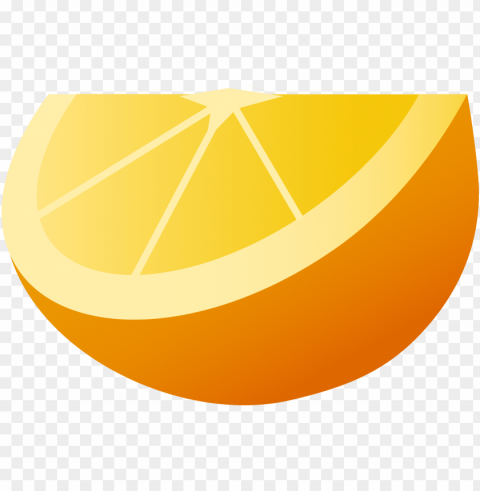 orange fruit wedge clipart - orange cartoon fruit PNG format with no background