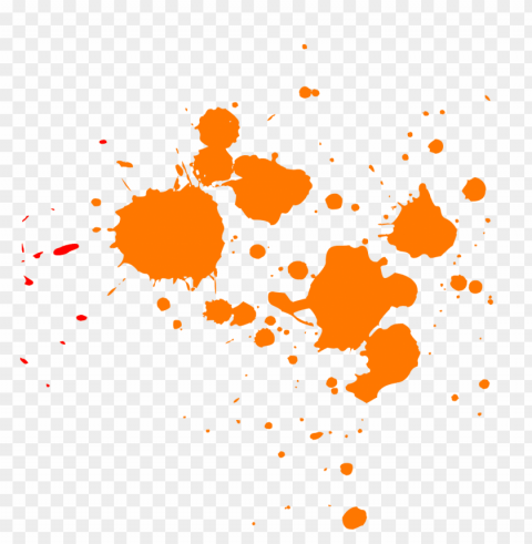 Orange Paint Splatter PNG Transparent Graphics For Projects