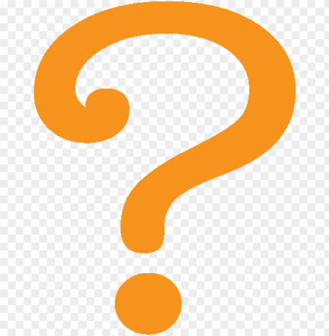 Orange Question Mark - Question Mark Icon Orange ClearCut Background Isolated PNG Design