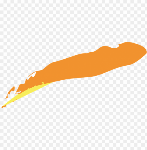 orange splash line paint decor - coretan Isolated Subject with Clear PNG Background
