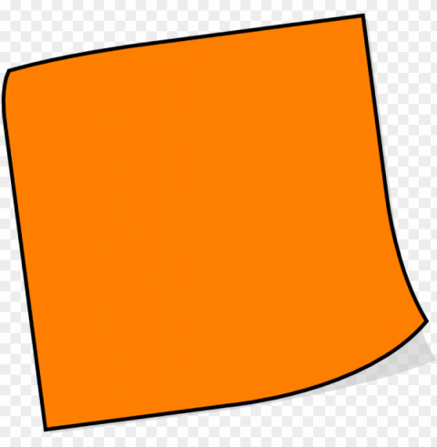 orange sticky note Transparent PNG images collection
