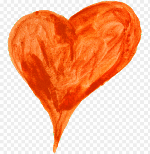 orange watercolor heart PNG transparent photos comprehensive compilation