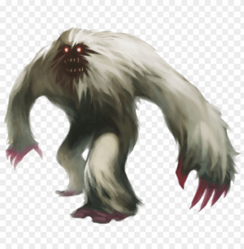 orca vs yeti - yeti Isolated Character on Transparent PNG