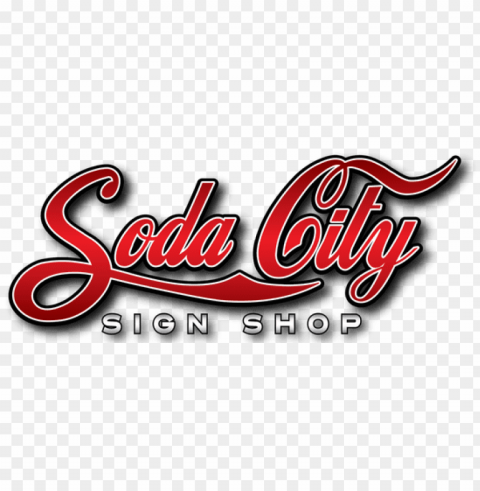 order custom signs and banners in columbia sc in just - soda in cursive PNG Isolated Object with Clarity