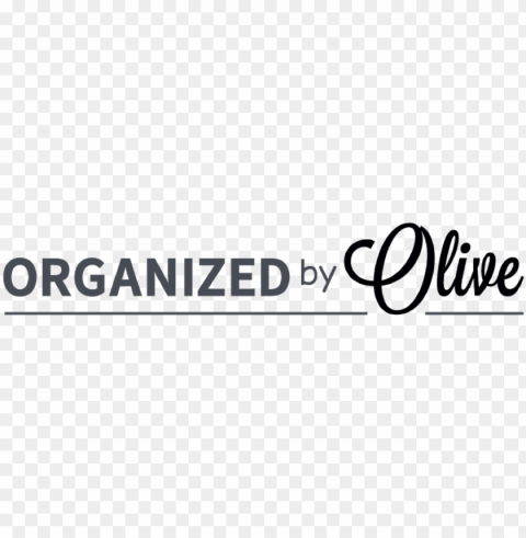 organized by olive - calligraphy Clear Background Isolated PNG Icon