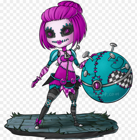 orianna sewn chaos chibi by 7guineapig7 - lol orianna sewn chaos Transparent PNG picture PNG transparent with Clear Background ID af6507cb