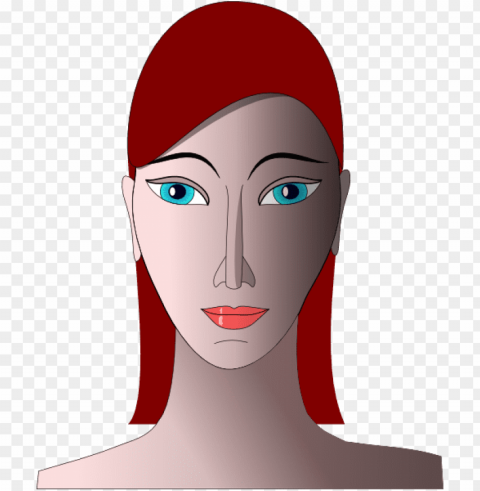 original file woman with red hair and Isolated Object in Transparent PNG Format