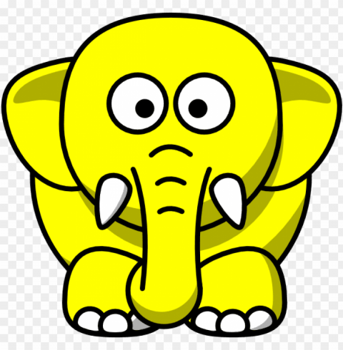 original file yellow elephant svg images Isolated Design on Clear Transparent PNG