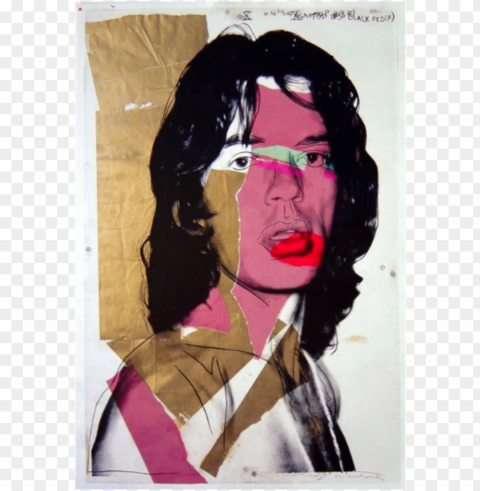 original rolling stones lps posters and general memorabilia - andy warhol mick jagger poster Isolated Item with HighResolution Transparent PNG