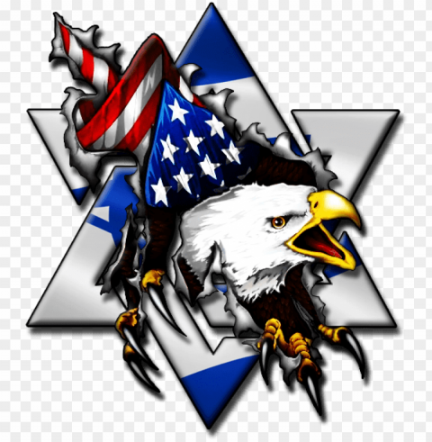 original size bald eagle breakthrough star of david - graphic desi PNG images with alpha transparency wide collection