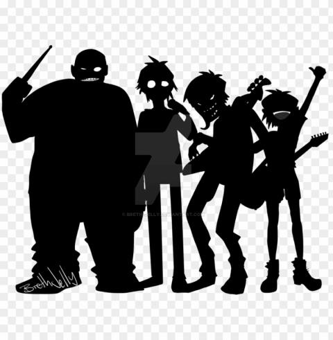 orillaz band by breth-jelly on deviantart - gorillaz black and white PNG images with alpha channel selection