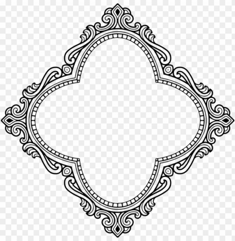 ornament decorative arts coloring book black and white - vintage border Transparent PNG Isolated Graphic with Clarity PNG transparent with Clear Background ID f2be9a52