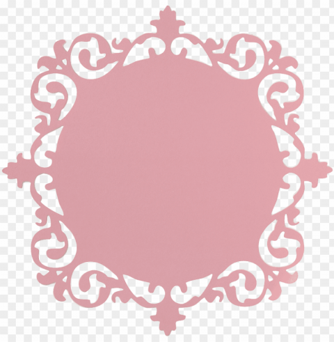 ornate frame pink cardstock - pink ornate frame die-cut paper - juliet - anna griffi PNG Isolated Object with Clear Transparency
