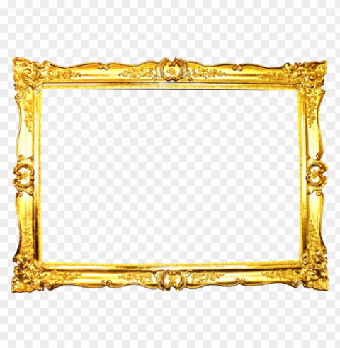 ornate gold frame Transparent PNG Isolated Design Element